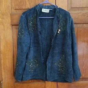 Denim blue Boho style blazer.